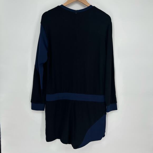 Shades of Grey by Micah Cohen Romper M Navy/Black Colorblock Long Sleeve - Picture 2 of 7